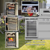 Verona 44-Inch 6-Burner 85K BTU Stainless Steel Outdoor BBQ Kitchen Grill Island With Wine Cooler, Rotisserie Kit, And Storage Cabinets (SAK97105)