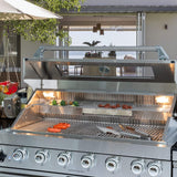 Verona 44-Inch 6-Burner 85K BTU Stainless Steel Outdoor BBQ Kitchen Grill Island With Wine Cooler, Rotisserie Kit, And Storage Cabinets (SAK97105)
