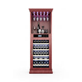 Nuvia 56-Bottle 7.5 Cu.Ft Single-Zone Multi-Tiered Wooden Wine Cooler Cabinet With Humidity And Temperature Controls (SAK73195)