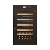 Nuvia 69-Bottle 7.6 Cu.Ft Freestanding Smart Wooden Wine Cooler With LED Touch Display (SAK24861)