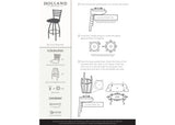 870 Hadleigh Upholstered Swivel Stool