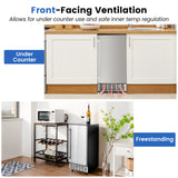 Free-Standing Built-In Undercounter Ice Maker-Silver