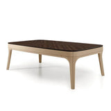 IN STOCK The Morris Modern Slate Leather Pool Table By White Billiards - Oatmeal Leather - Makassar Wood Rails