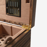 Cigar Humidor - Zebrawood with Spanish Cedar Lining - 80 Capacity