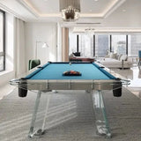 The Skylar Modern Slate Glass Luxury Pool Table By White Billiards