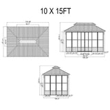 Oasis Luxury Heavy-Duty Hardtop Sunroom With Aluminum Frame And LED Lights (SAK79102)