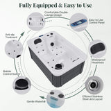 Nuvia Premium 2-Person Outdoor Hot Tub W/ 15 Stainless Steel Jets (SAK92015)