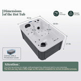Nuvia Premium 2-Person Outdoor Hot Tub W/ 15 Stainless Steel Jets (SAK92015)