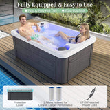 Nuvia Premium 2-Person Outdoor Hot Tub W/ 15 Stainless Steel Jets (SAK92015)