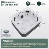 Nuvia Premium 4-Person Outdoor Hot Tub W/ 23 Stainless Steel Jets (SAK29185)