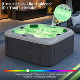 Nuvia Premium 4-Person Outdoor Hot Tub W/ 23 Stainless Steel Jets (SAK29185)