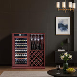 Nuvia 69-Bottle Wooden Wine Cooler Cabinet With Built-In Storage (SAK17539)