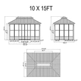 Prestige Premium Hardtop Double Top Outdoor Patio Solarium Sunroom (SAK43078)