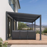 [10X20FT] Alora Modern Louvered Aluminum Pergola With Sloped Roof (SAK12034)