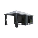 [11X21FT] Outdoor All-Season Solarium Sunroom Gazebo With Galvanized Steel Roof (SAK42018)