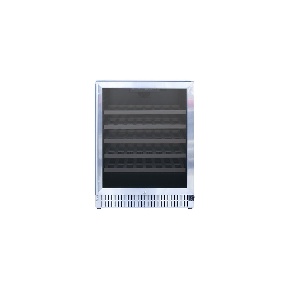 TrueFlame 24-Inch 5.3 Cu. Ft. Outdoor Rated Wine Cooler with Locking Door