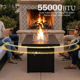 5-Piece Aluminum Patio Furniture Set With 55K BTU Fire Pit Table (SAK61742)