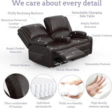 Leather 2 Seater Recliner Sofa Couch