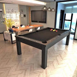 White Billiards Alpha Modern Slate Dining Top Pool Table