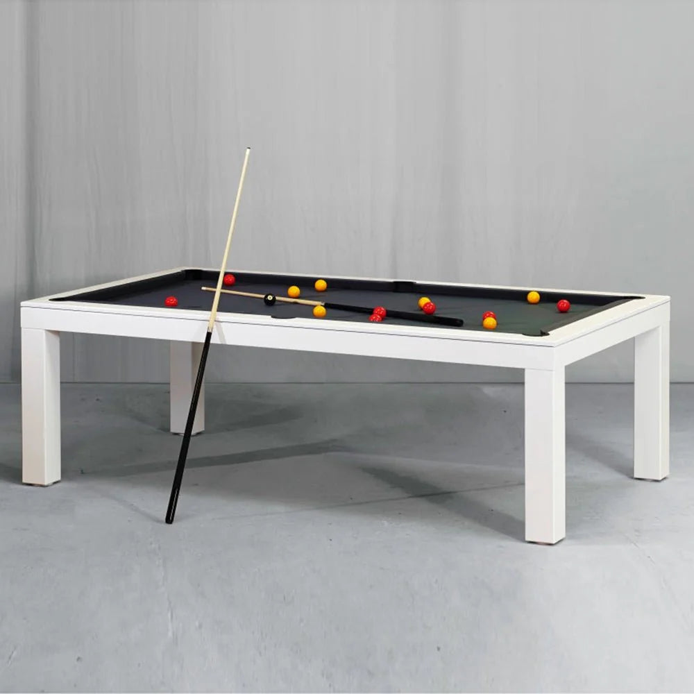 White Billiards Alpha Modern Slate Dining Top Pool Table