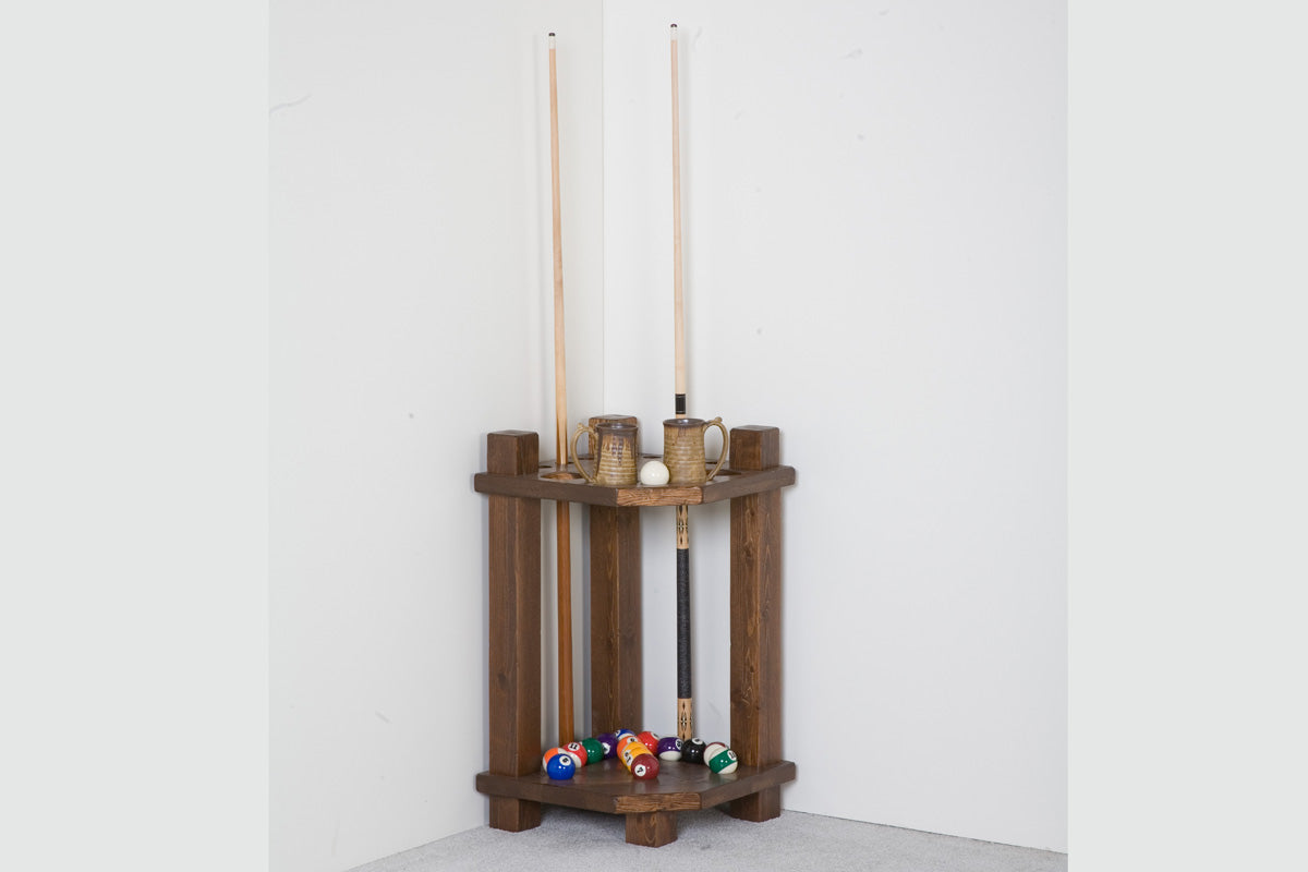 Barnwood Corner Cue Rack