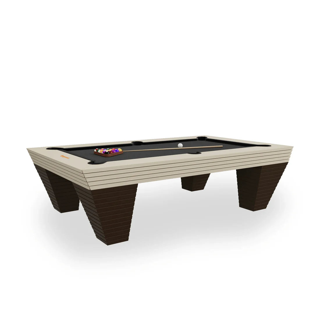 White Billiards Boulder Modern Slate Pool Table