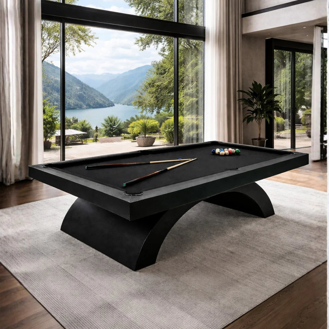 White Billiards Karmen Modern Slate Pool Table