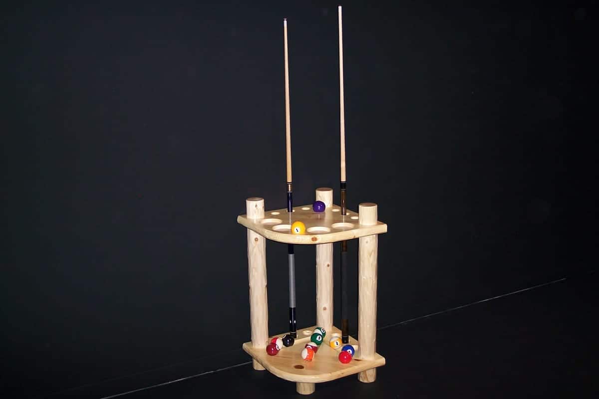 Log Corner Cue Rack
