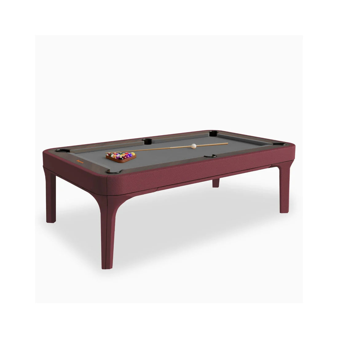 White Billiards Luca Leather Modern Slate Pool Table