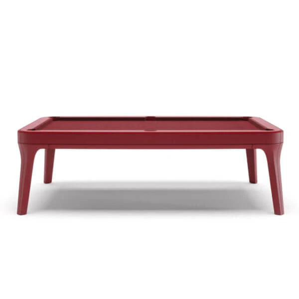 IN STOCK The Morris Modern Slate Leather Pool Table By White Billiards - Oatmeal Leather - Makassar Wood Rails
