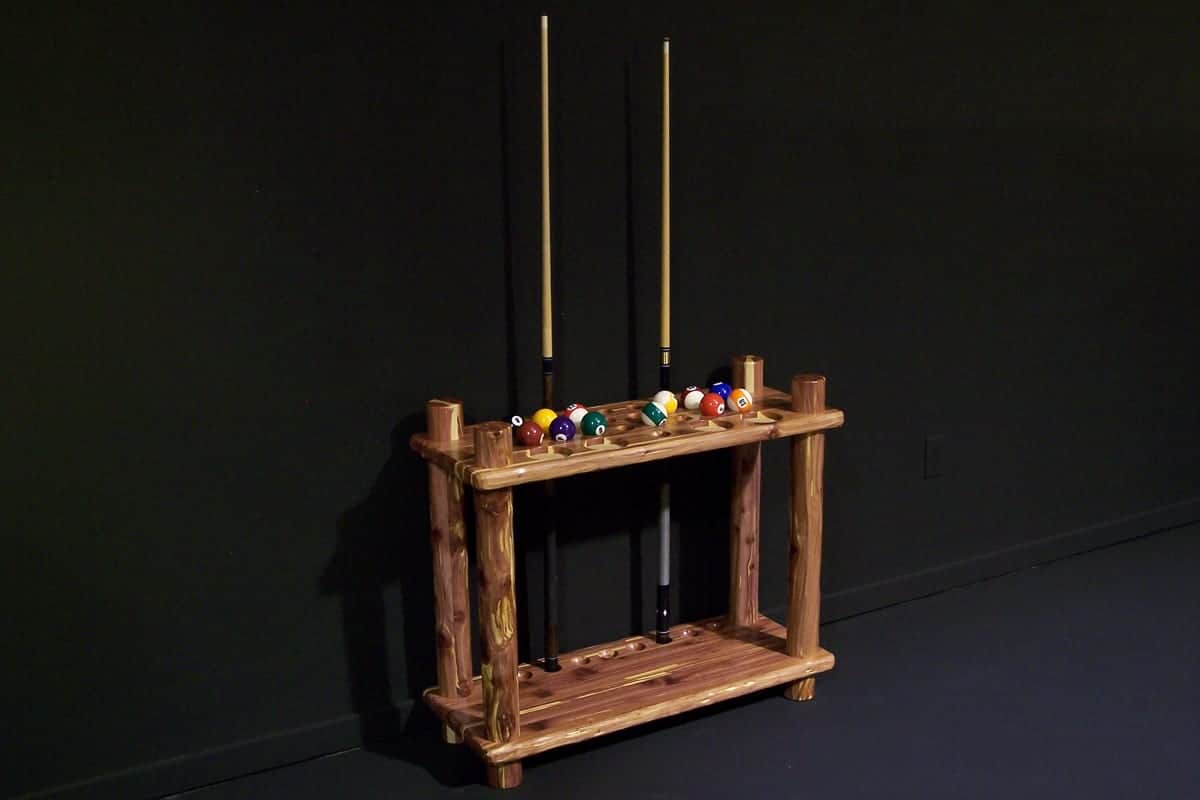 Red Cedar Floor Cue Rack