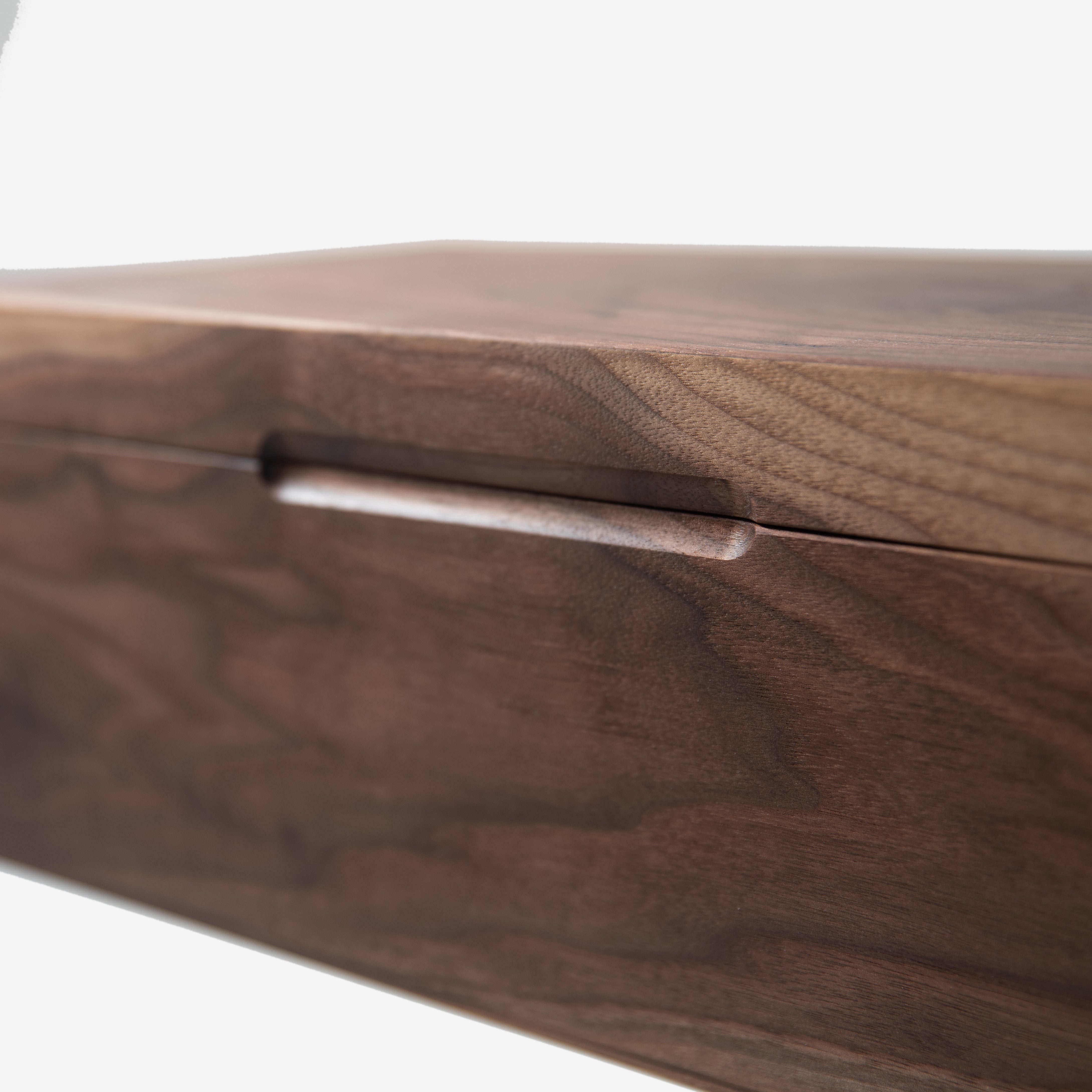 Cigar Humidor - Black Walnut with Spanish Cedar Lining - 80 Capacity