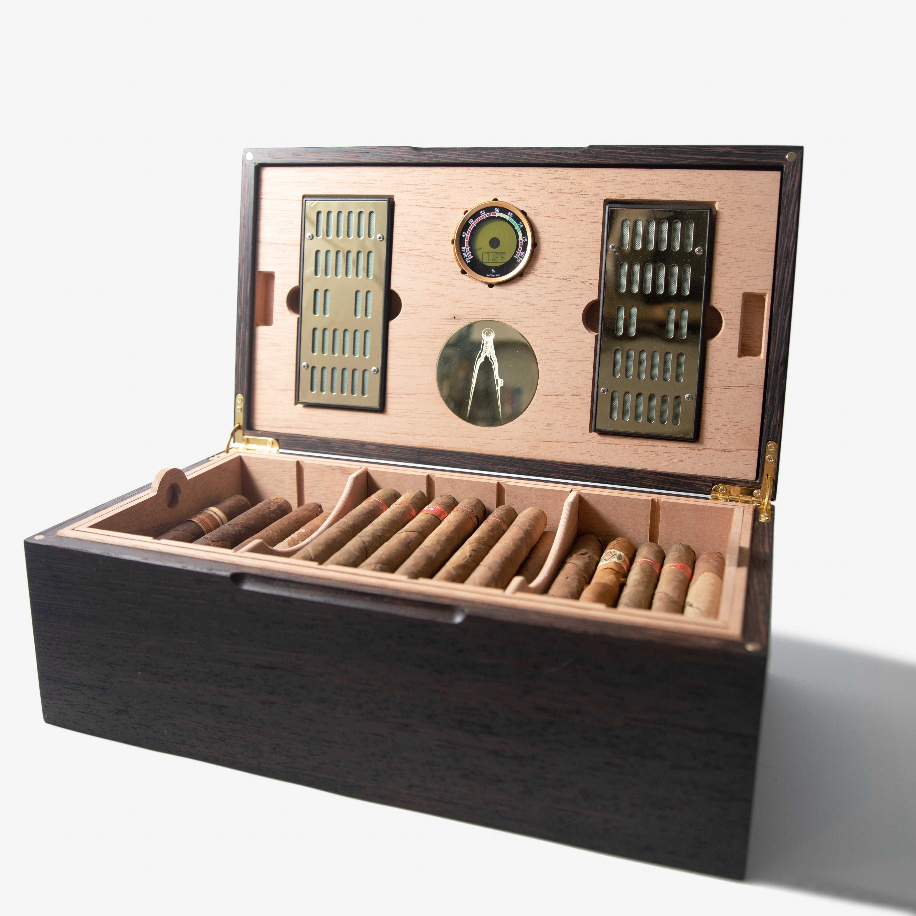 Cigar Humidor - Wenge with Spanish Cedar Lining - 80 Capacity