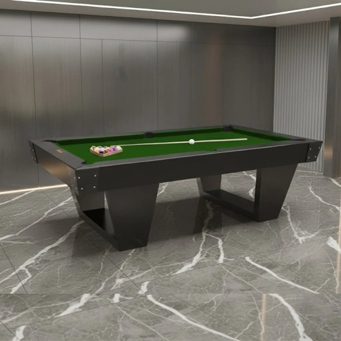 White Billiards Rocco Modern Slate Pool Table