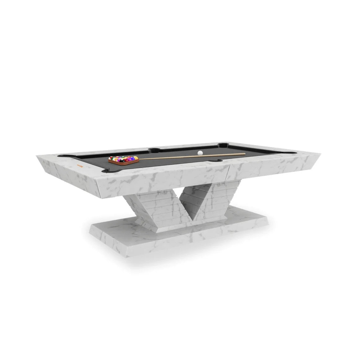White Billiards Royal Modern Slate Pool Table