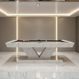 White Billiards Royal Modern Slate Pool Table