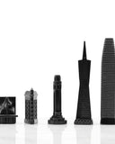 Chess Set Stainless Steel SAN FRANCISCO with Wood Map Board