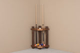 Sawtooth Hickory Corner Cue Rack