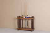 Sawtooth Hickory Floor Cue Rack