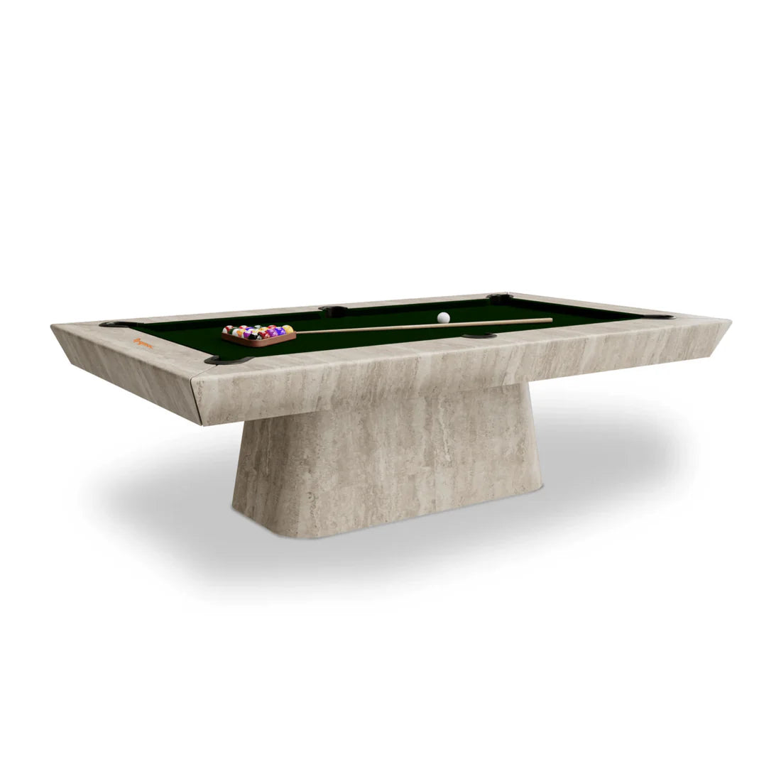 White Billiards Terra Modern Slate Pool Table