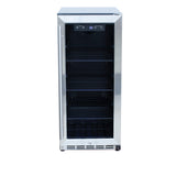 TrueFlame 15-Inch 3.2 Cu. Ft. Outdoor Fridge with Glass Door