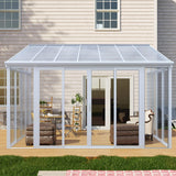 [10X14FT] Lumina Heavy-Duty All-Season Aluminum Alloy Patio Sunroom With 3 Lockable Sliding Doors (SAK62713)