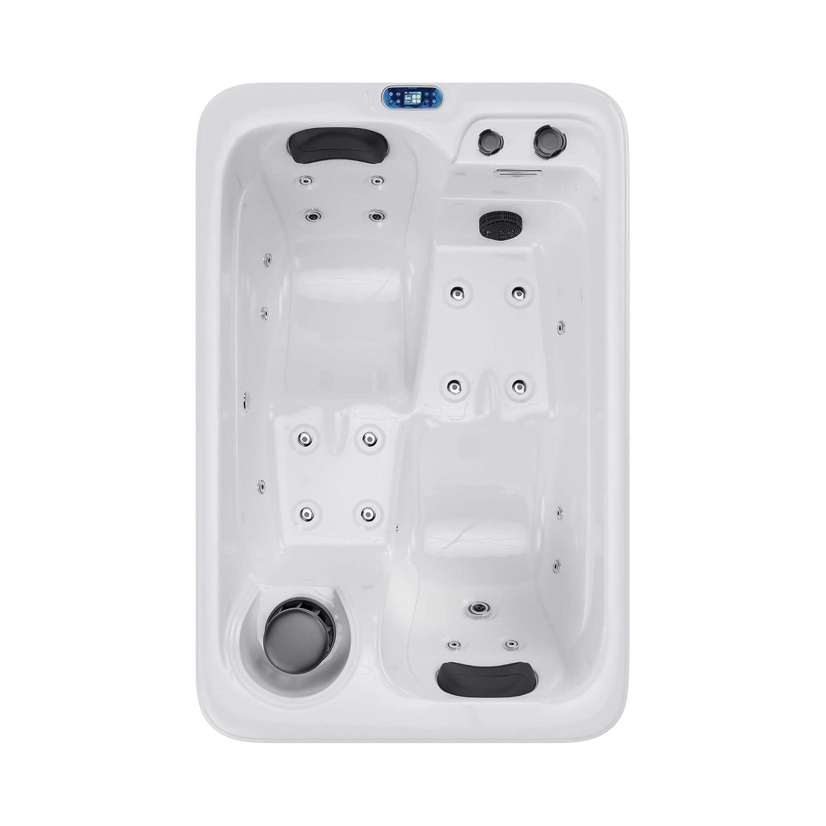 Nuvia Premium 2-Person Outdoor Hot Tub W/ 15 Stainless Steel Jets (SAK92015)